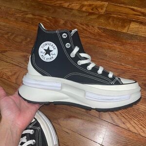 NEW Converse Black and White Platform High-Top Platform Sneaker